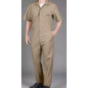 Dickies Mens Short Sleeve Work Wear Large Short Uniform Coveralls Jump Suit